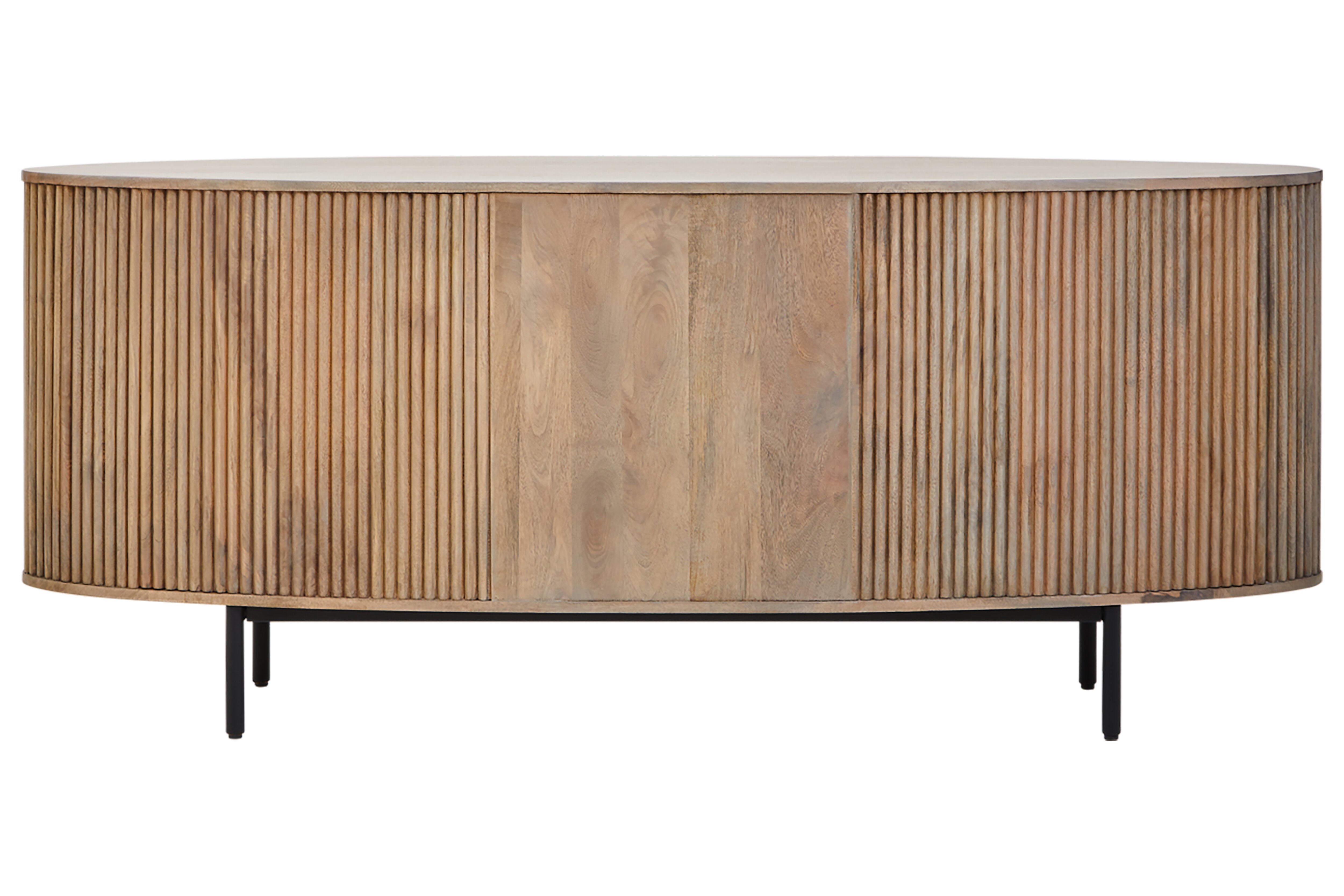 Kelda Grey Mango Wood Ridged Sideboard